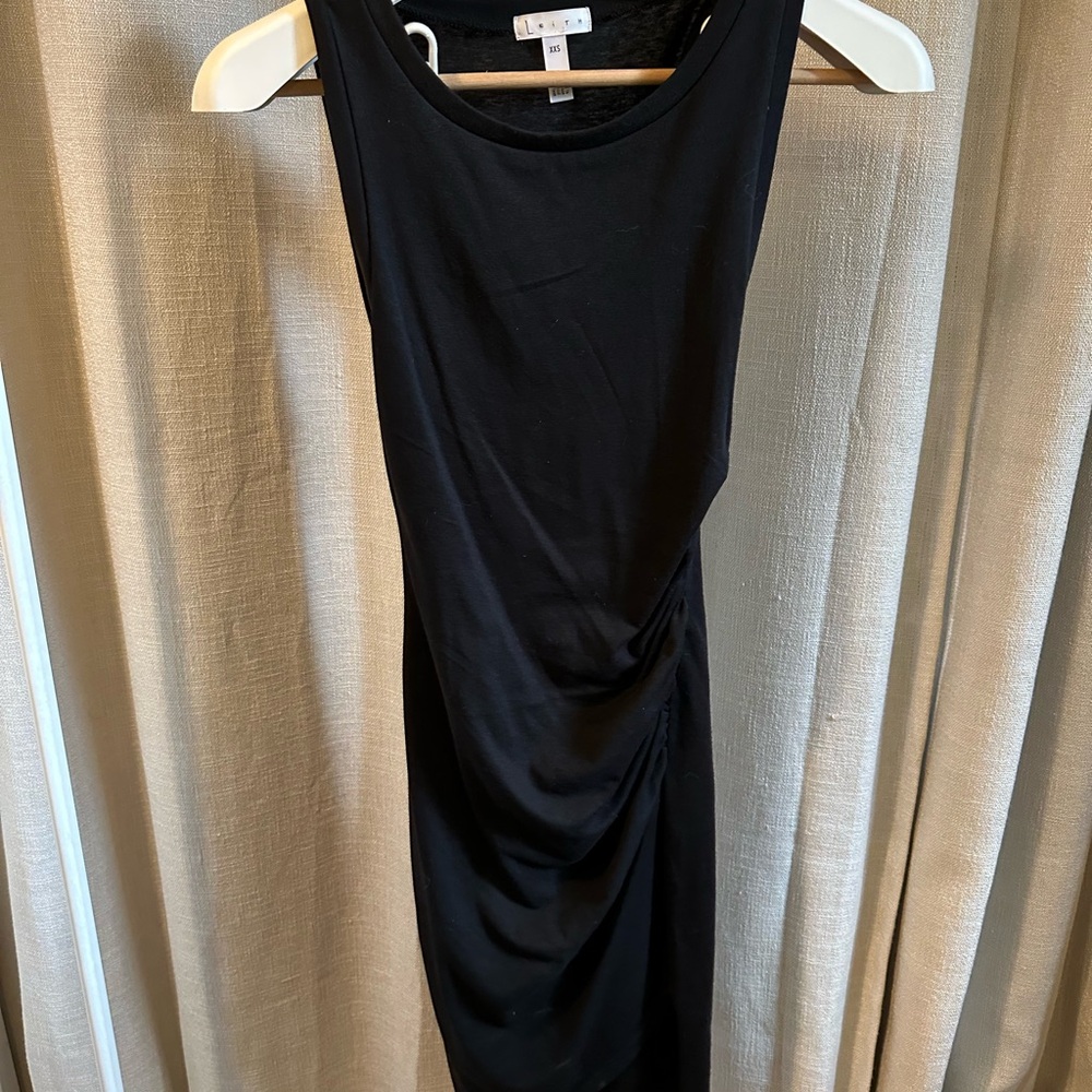 Nordstrom Black Bodycon Dress with Ruching